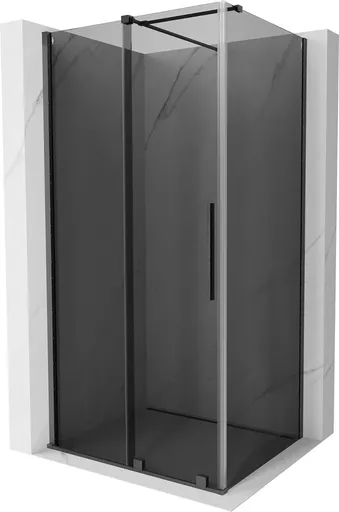 MEXEN/S - Velár sprchovací kút, posuvné dvere 130 x 85, grafit, grafit kartáčovaná 871-130-085-41-66