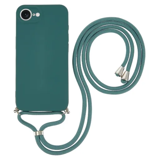ROPE Kryt so šnúrkou Apple iPhone 16e tmavozelený