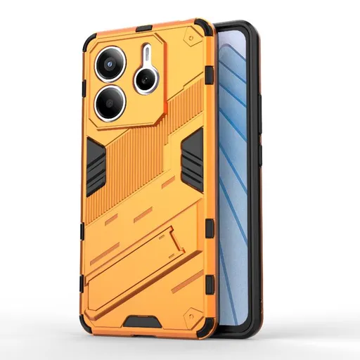 BIB Ochranný obal so stojanom pre Xiaomi Redmi Note 14 5G oranžový