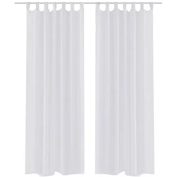 Biele priesvitné závesy – 2 ks – 140 x 175 cm (130197)