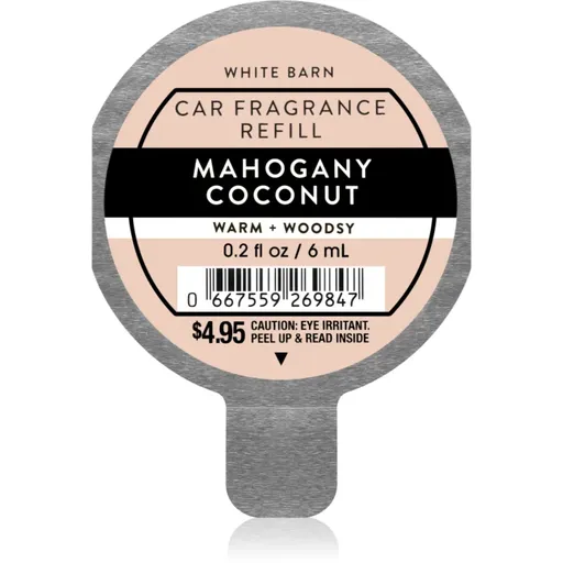 Bath & Body Works Mahogany Coconut vôňa do auta náhradná náplň 6 ml