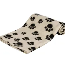 Fleecová deka pre psov Beany Brown a labky 100x70cm