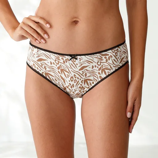 Súprava 4 bavlnených midi  nohavičiek so zvieracou potlačou