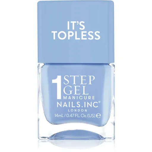 Nails Inc. It’s Topless gélový lak na nechty pre dlhotrvajúci efekt odtieň KIm 14 ml