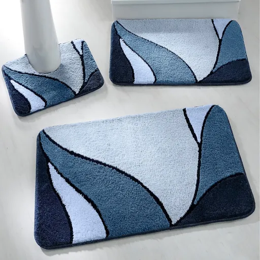 Veľmi hebká a hustá kúpeľňová predložka, motív Rastliny