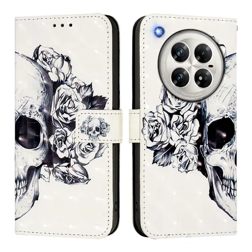 ART Peňaženkový kryt pre Infinix Zero 40 5G SKULL