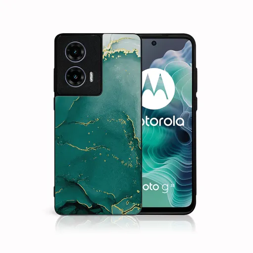 MY ART Ochranný kryt pre Motorola Moto G35 5G GREEN MARBLE (145)