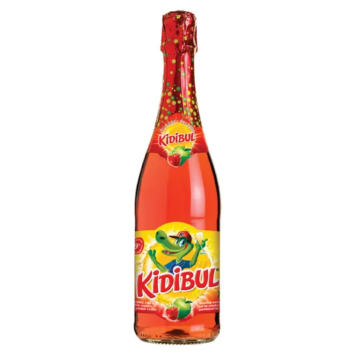KIDIBUL Detský šumivý nápoj jablko a jahoda 750 ml