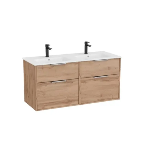 Roca Optica kúpeľňová skrinka s dvojumývadlom 120x58x45,5 cm dub OPT1202ZO
