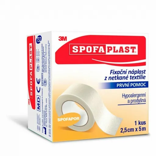 3M™ SPOFAPLAST 732 Fixačná náplasť z netkanej textílie 2,5 cm x 5 m