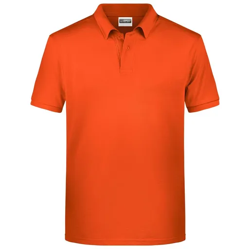 James & Nicholson (Daiber) Pánska polokošeľa z biobavlny 8010 - Tmavooranžová | 2XL
