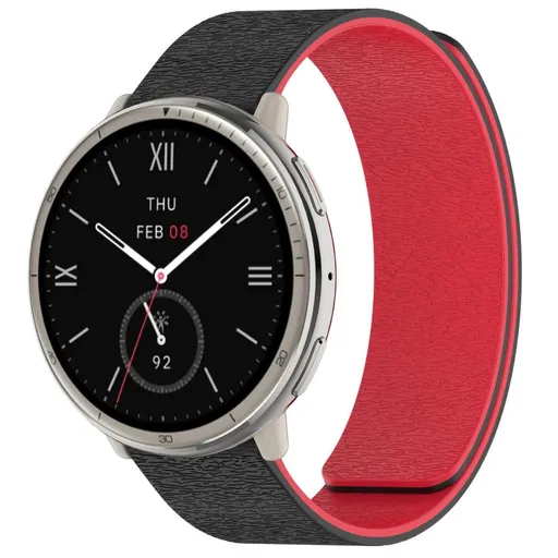 MAGNA-FLEX Náhradný remienok pre Amazfit Active 2 / Active 2 (Square) BLACK-RED