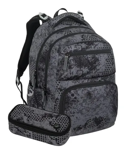 Školský set Bagmaster ZIPSTER 25 B Set Grey