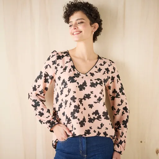 Rozšírená tunika s dvojfarebnou potlačou