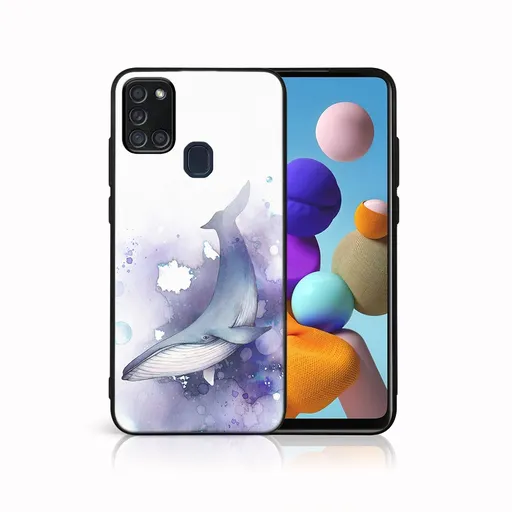 MY ART Ochranný obal pre Samsung Galaxy A21s WHALE (242)
