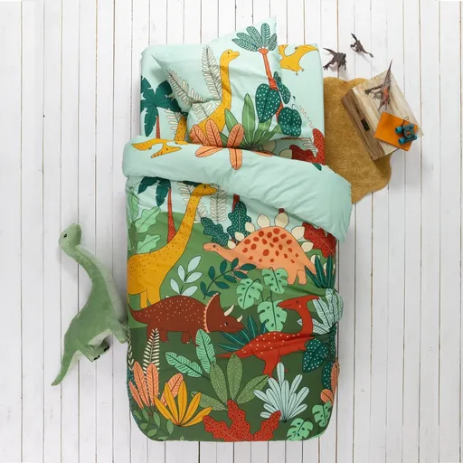 Detská bavlnená posteľná bielizeň zn. Colombine®, potlač dinosauri