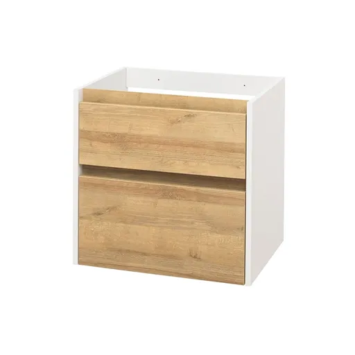 Mereo Opto, kúpeľňová skrinka 61 cm, biela/dub Riviera CN930S