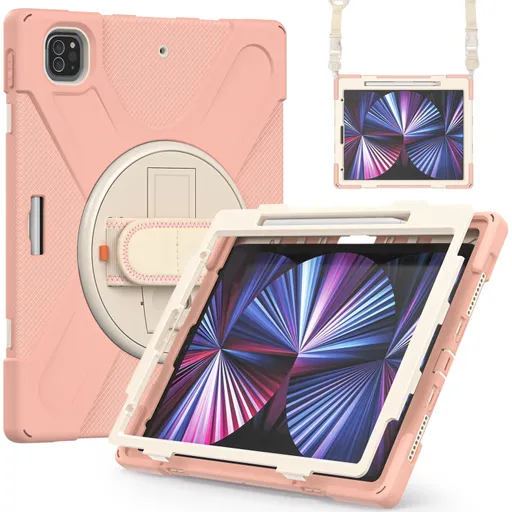 SOLID Odolný kryt pre Apple iPad Pro 12.9 2022 / 2021 ružový