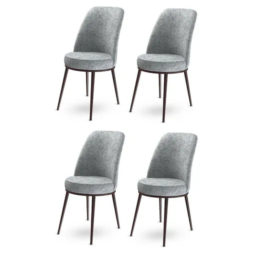 Súprava jedálenských stoličiek Dexa Grey and Brown, 4 ks, 4 ks