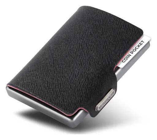 Mini peňaženka Mondraghi Saffiano Plus Black