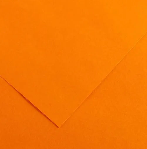 CANSON COLORLINE - Obojstranné farebné papiere 50 x 65 cm, 08 - clementine, 10 ks