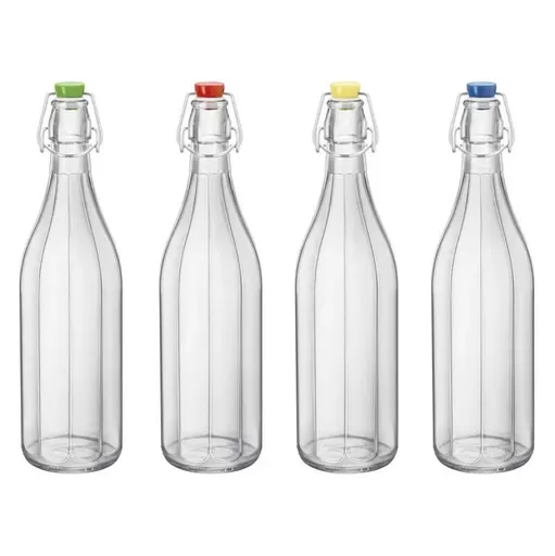 Bormioli Rocco Sklenená fľaša s clip uzáverom Oxford, 1 l