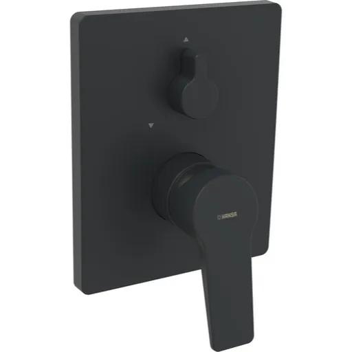 Hansa Twist sprchová a vaňová batéria bez podomietkového telesa čierná 8984908333