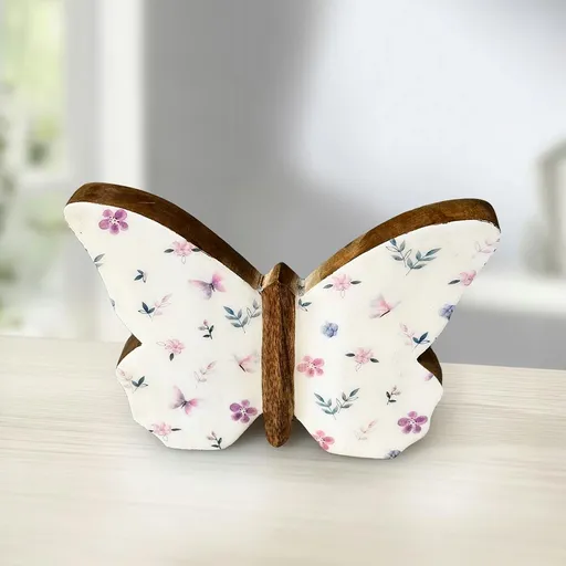 Gilde Dekorace Motýl s květinovým vzorem
