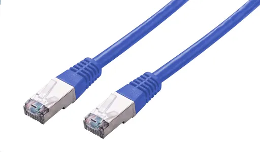 C-TECH Kábel patchcord Cat5e, FTP, modrý, 0,5m