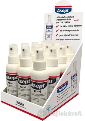 Asept sprej dezinfekčný na rany Displej 12 x 100 ml