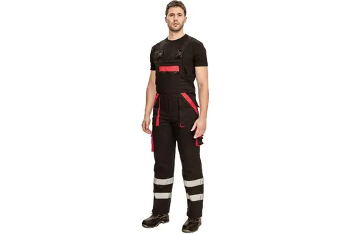 MAX WINTER RFLX lacl nohavice čierna/červ 50