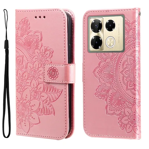 ART MANDALA Peňaženkový obal pre Infinix Note 40 Pro / 40 Pro+ 5G ružový