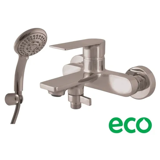 Vaňová batéria RAV SLEZÁK Nil so sprchovacím setom 150 mm metal grey NL154.5/1MGL