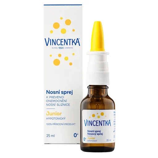 VINCENTKA Nosový sprej junior hypotonický 25 ml