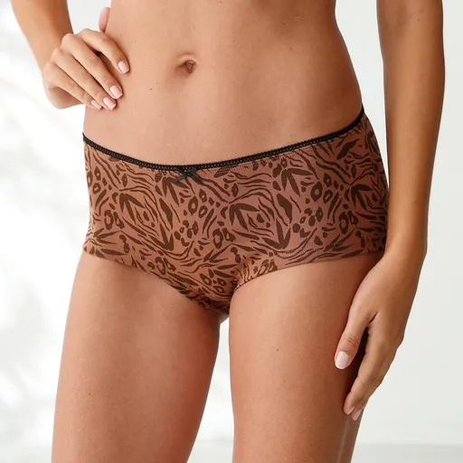 Súprava 4 shorty nohavičiek so zladenou potlačou zvieracej srsti