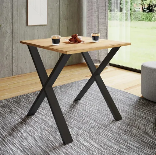 VCM Jídelní stůl Xona 80x50 X-nohy, dub medový