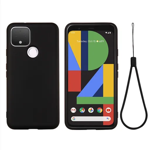 RUBBER Ochranný kryt pre Google Pixel 4a 5G čierny
