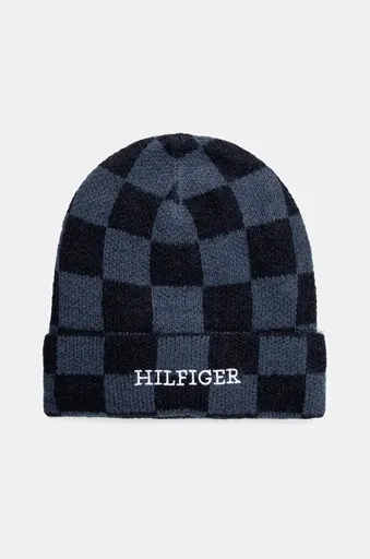 Detská čiapka s prímesou vlny Tommy Hilfiger