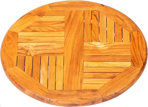 DEOKORK Teakový otočný stolík SERVITORE II