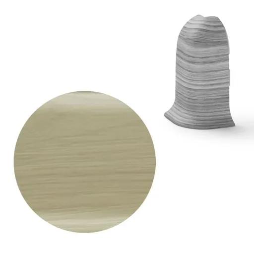 Vnější roh k soklu Naturel dub polárny , PVC dĺžka 0,5 cm, výška hrany 56 mm, NATNGTZ73