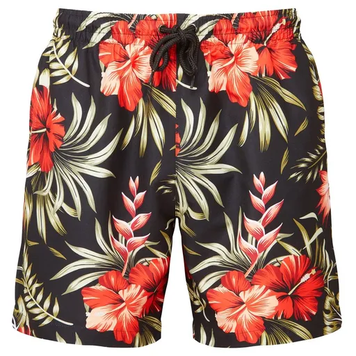 WOMBAT® Pánske plavkové šortky - Čierna / červená | L