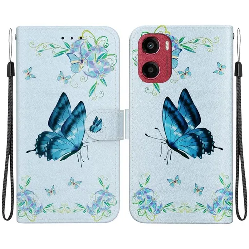 ART Peňaženkový kryt pre Motorola Moto G05 / Moto E15 BLUE BUTTERLY