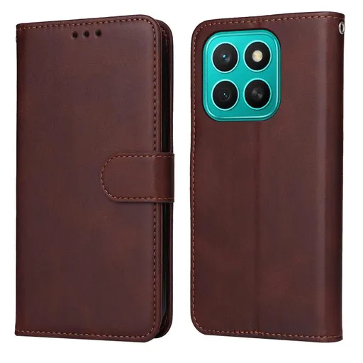 SMOOTH Peňaženkové puzdro pre Honor X8c hnedé