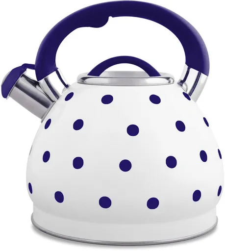 MAKRO - Čajník nerez 3L biely, rôzne farby bodiek