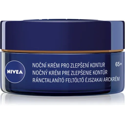 NIVEA Anti-Wrinkle Contouring liftingový nočný krém pre definíciu kontúr tváre pre vyhladenie kontúr 65+ 50 ml