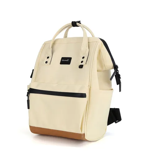 Mestský dámsky ruksak v svetložltej farbe s vonkajším vreckom na zips - Himawari