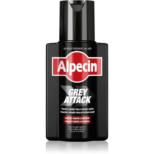 Alpecin Grey Attack kofeínový šampón proti šediveniu vlasov pre mužov 200 ml