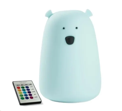 Rabbit & Friends Dotyková lampička medvedík s ovládaním | Modrá