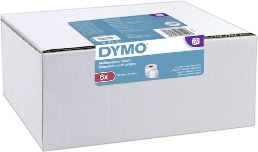 Dymo 11354, 2093094, 57mm x 32mm originálne papierové štítky, 6ks