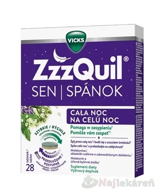 ZzzQuil SPÁNOK na celú noc 28 ks
